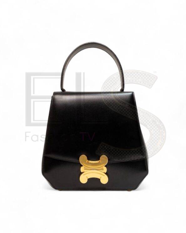 Celine Blazon Triomphe Hand Bag Black Elite ART Projects