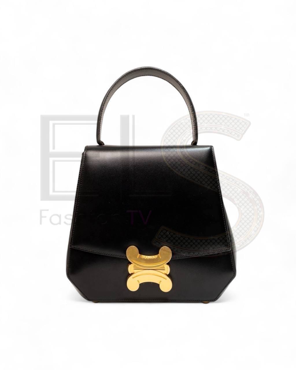 Celine Blazon Triomphe Hand Bag Black Elite ART Projects