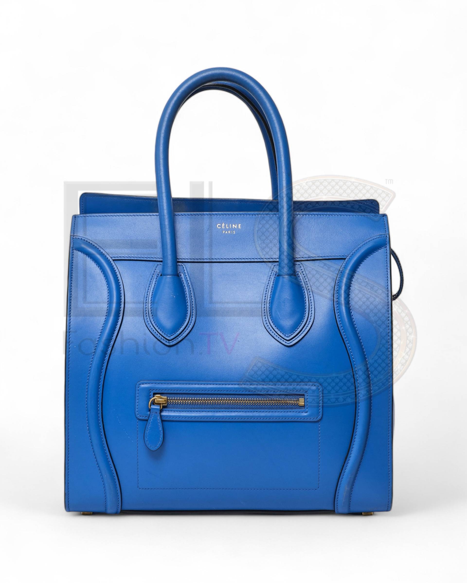 Celine Luggage Medium Electric Blue Elite ART Projects