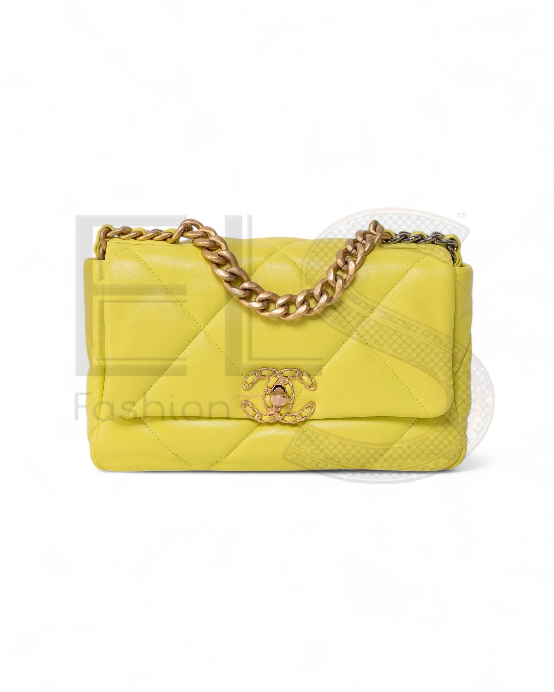 Chanel 19 Flap Small Lemon Yellow