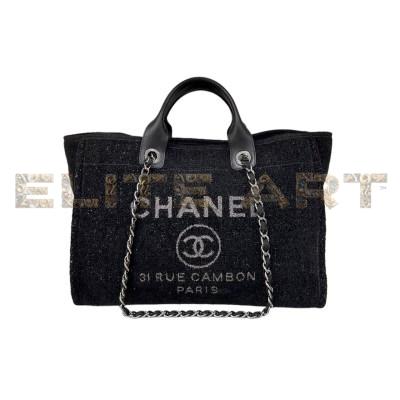 Chanel Deauville Black Tweed Elite Art Projects