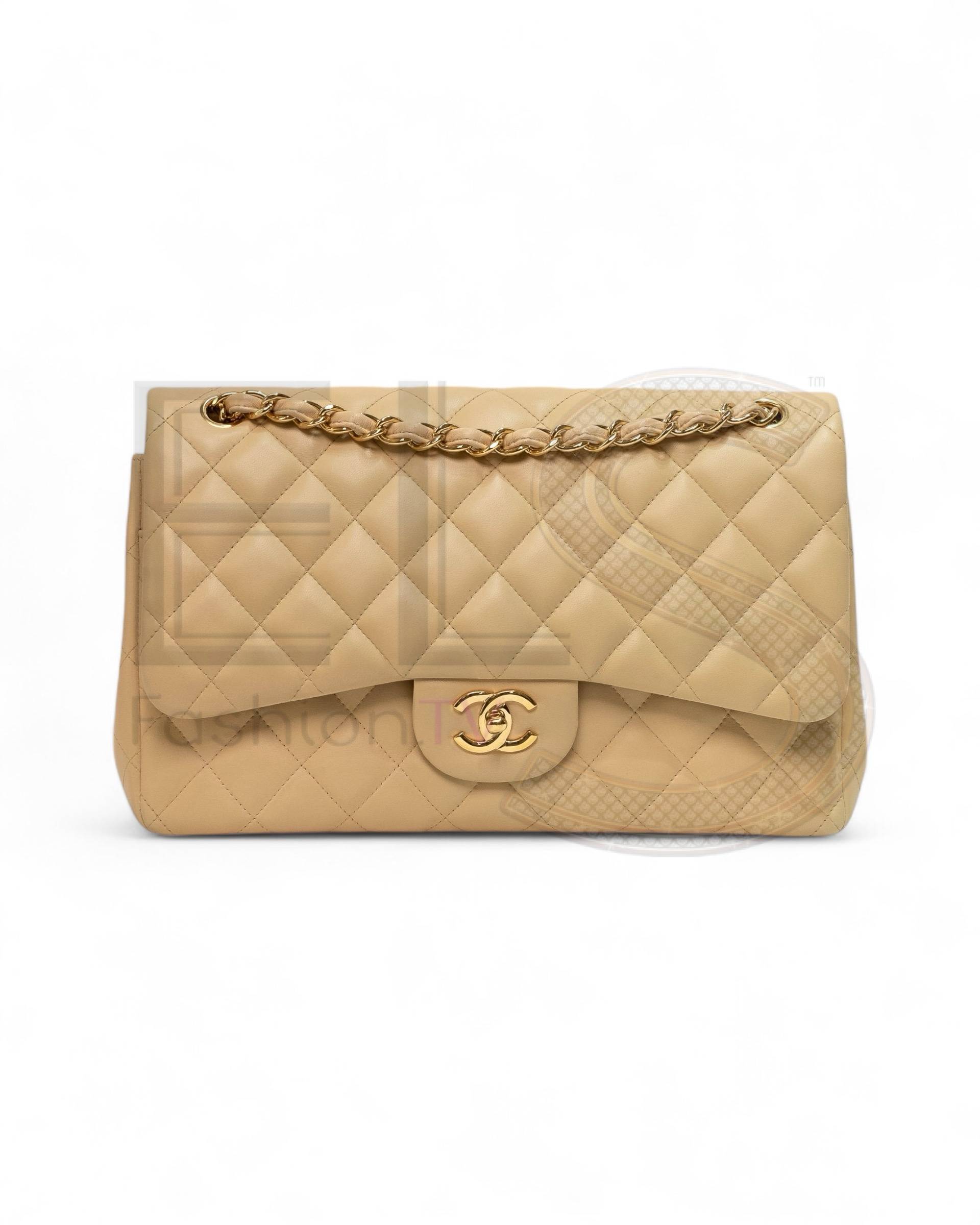 Chanel Jumbo Timeless Double-Flap Beige Elite ART Projects