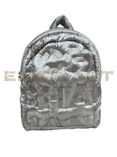 Chanel Silver Doudone Backpack Elite Art Projects