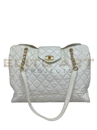 Chanel Supermodel XXL White Patent Leather Elite Art Projects