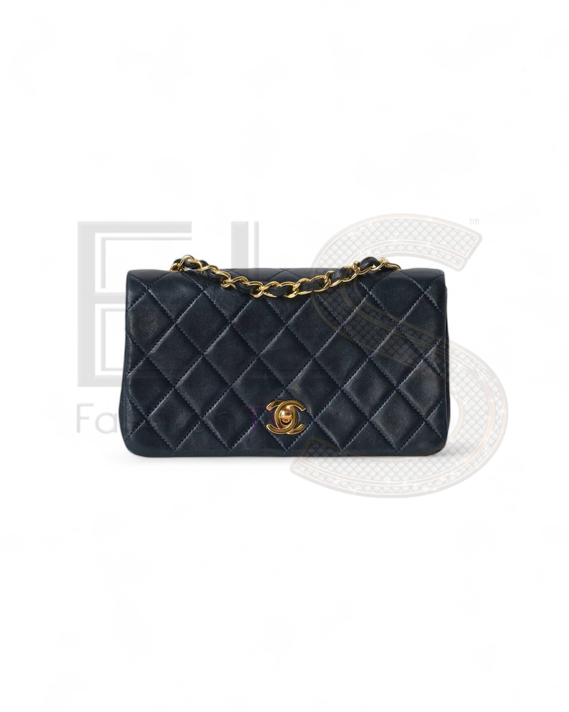 Chanel Timeless Mini Flap Vintage Blue Elite ART Projects