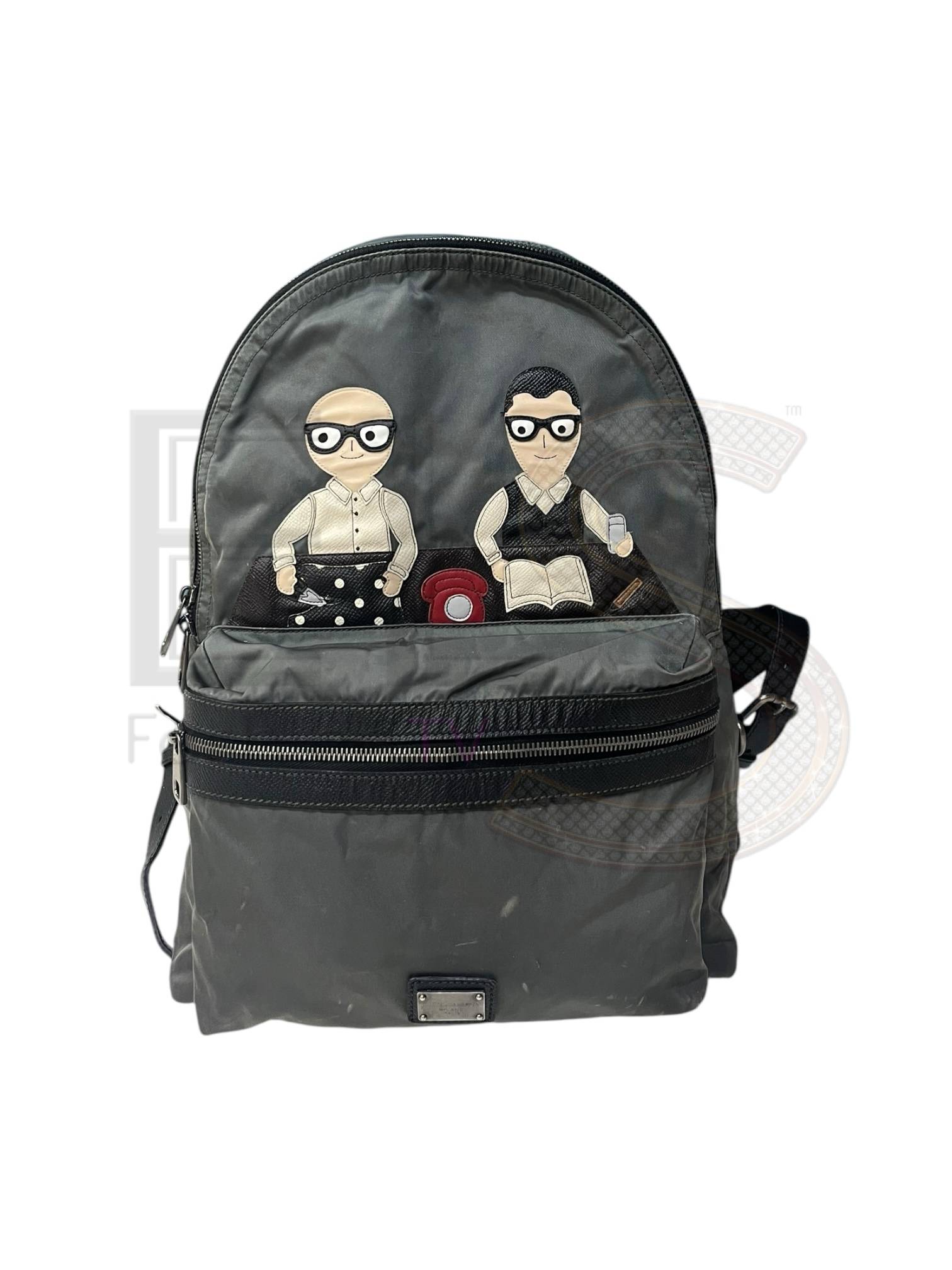 Dolce & Gabbana Green Nylon Backpack Elite ART Projects