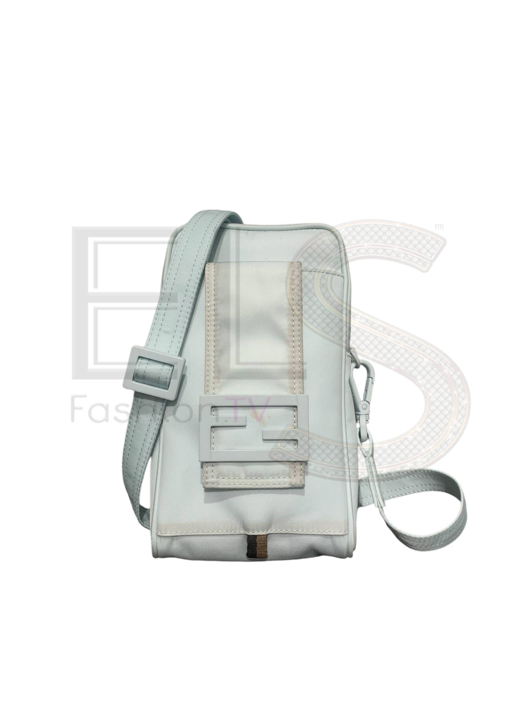 Fendi Nylon Ff Light Blue Mobile Phone Holder Elite ART Projects