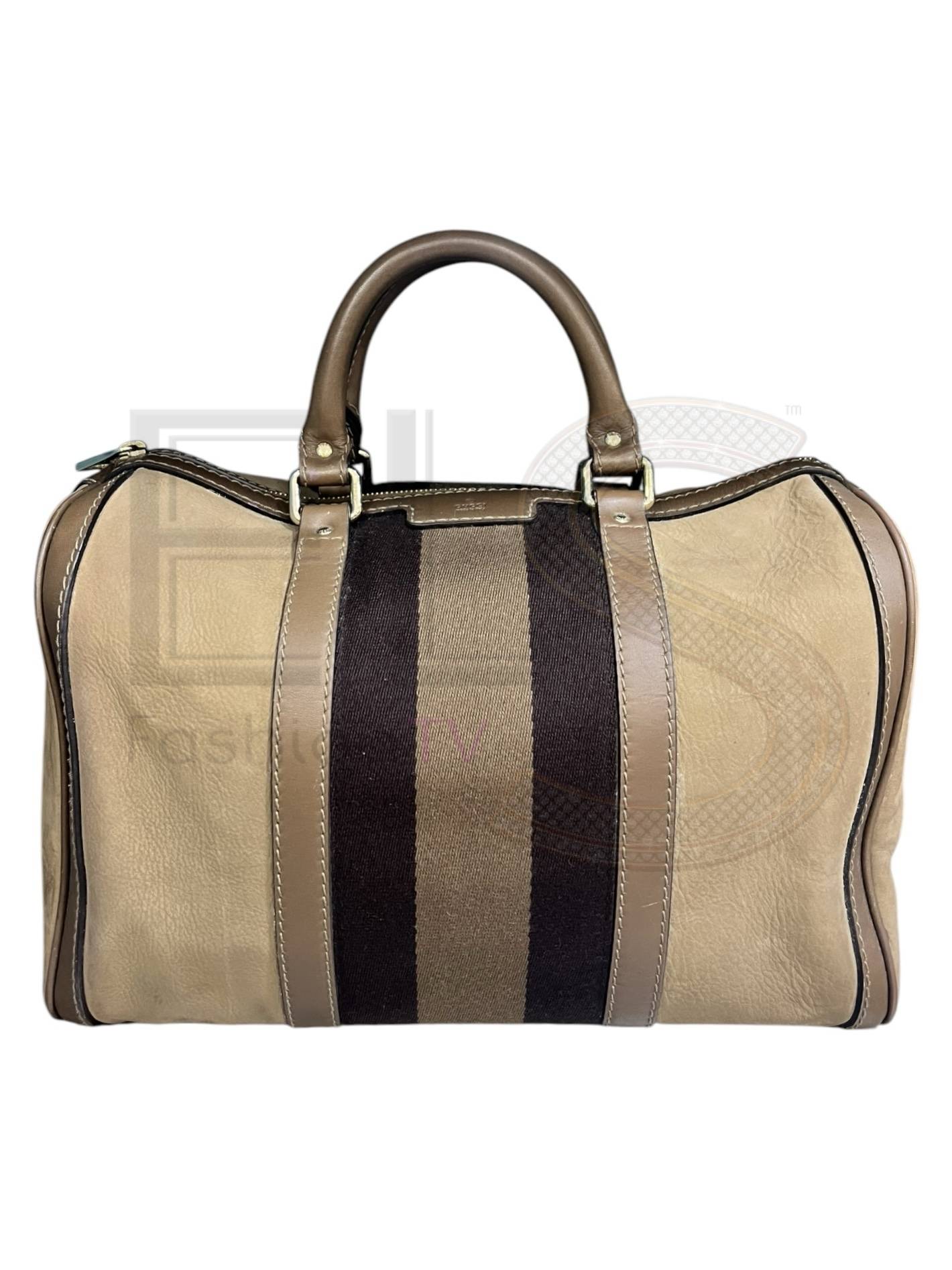 Gucci Boston Web Brown Suede Elite ART Projects