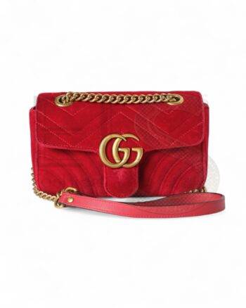 Gucci Marmont 22 Gg Velvet Red Elite ART Projects
